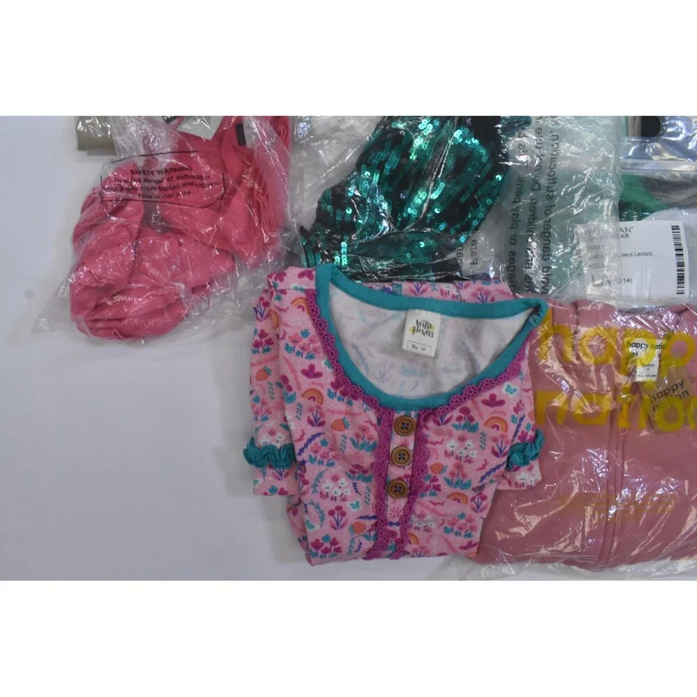 Wholesale Bulk Lot Of 10 Girls Size Large 10/12 Mixed Season Tops Bottoms